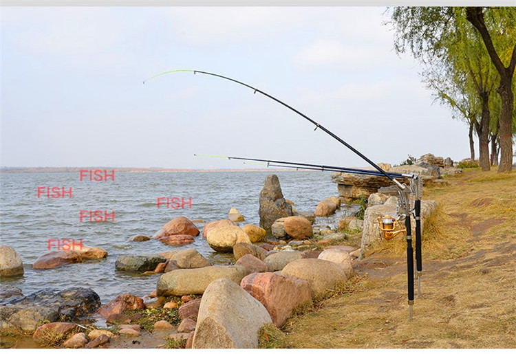 直销不锈钢自动竿弹簧自动海竿批发钓鱼竿渔具抛竿垂钓用品