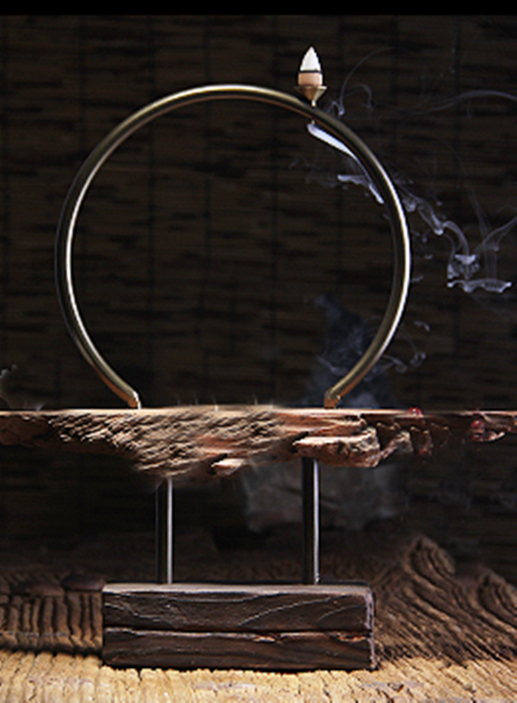 倒流香铜铁配件倒流香头插金属底座托香香架小香炉配件佛香炉批发