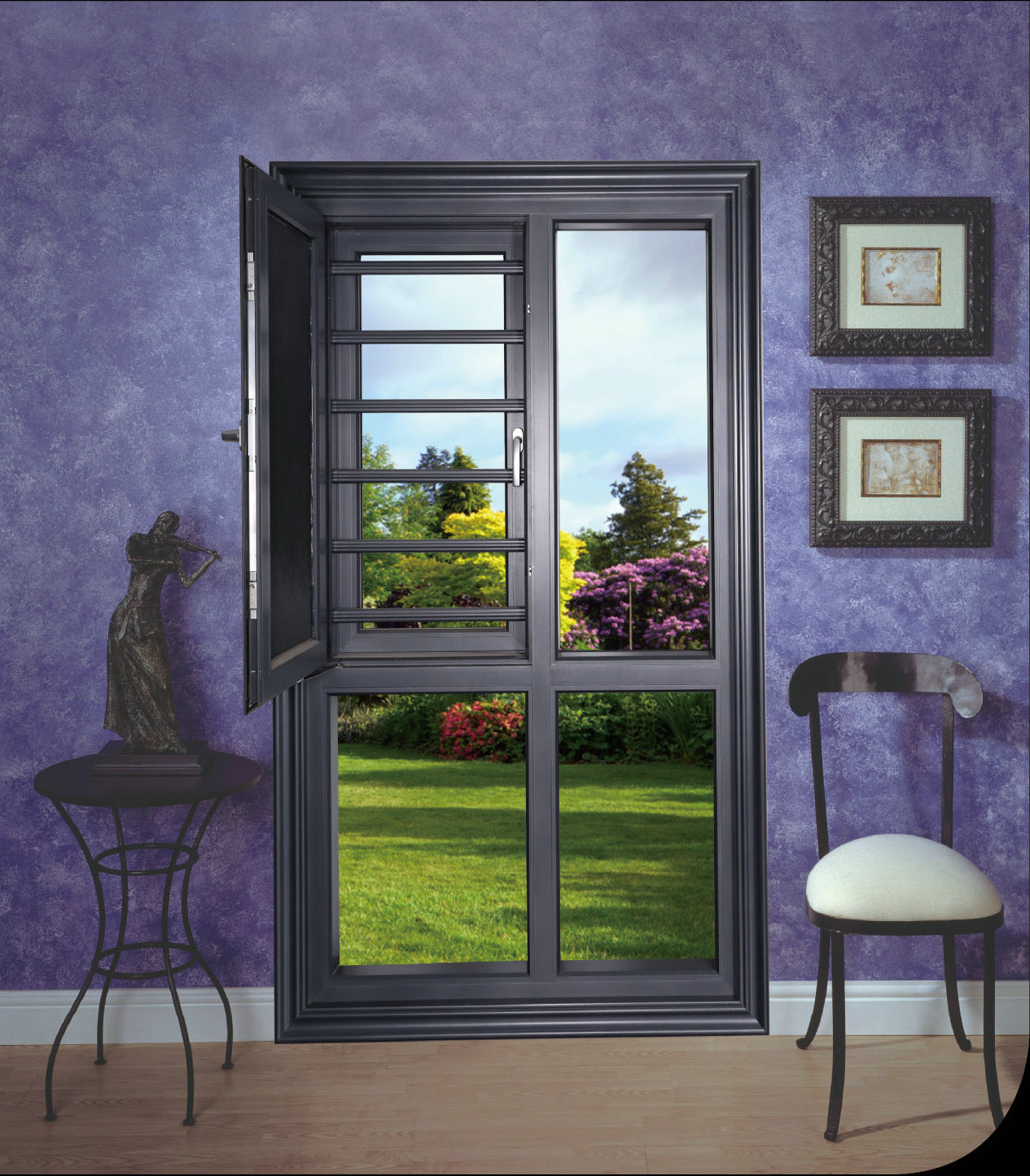 克洛诺斯-kl150梦幻金刚纱一体窗 铝合金推拉窗 上下推拉窗