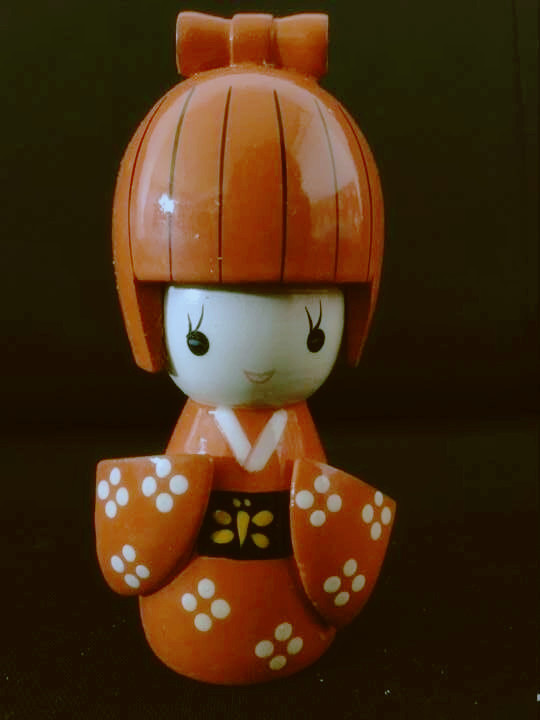 精装单个日本娃娃/装饰烤漆木质工艺品/摆件/旅游工艺品批发套娃