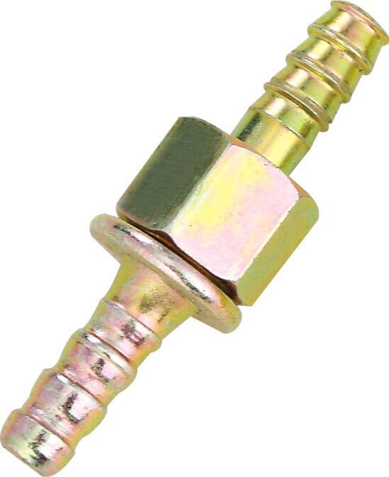 厂家直销pvc软管接头铁质公母扣14mm有皮垫凹槽