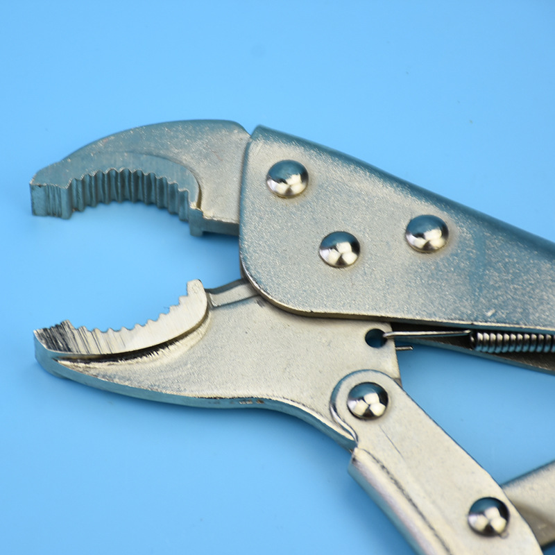 圆口大力钳供应 cr美式大力钳子 锯齿形口 固定夹持钳