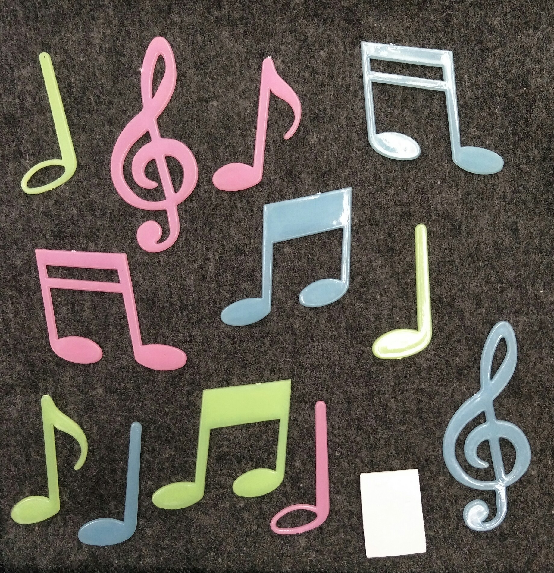 外贸热销夜光贴音符墙贴 立体创意发光帖儿童房幼儿园荧光贴