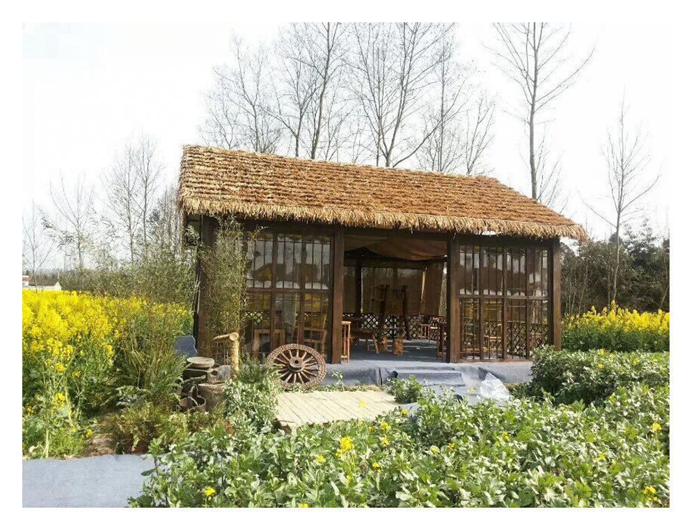 佛山产地货源 景观工程 亭院屋顶装饰 品质款茅草瓦 仿真稻草