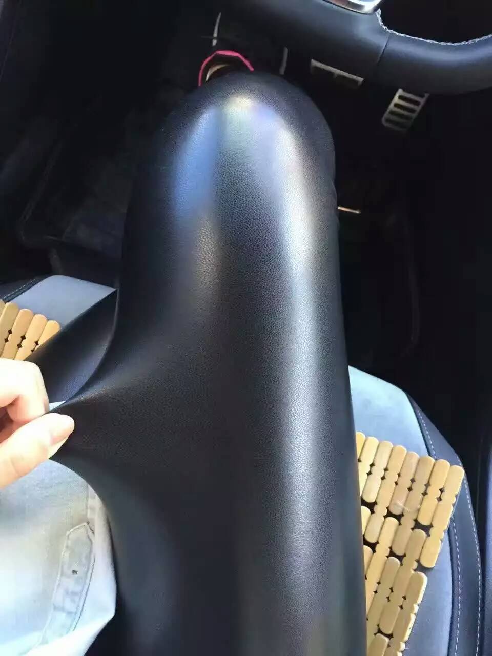 mk皮裤加厚亮光色女式打底裤