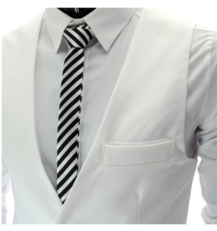 men fit slim formal casual vest suit waistcoat jacket coats