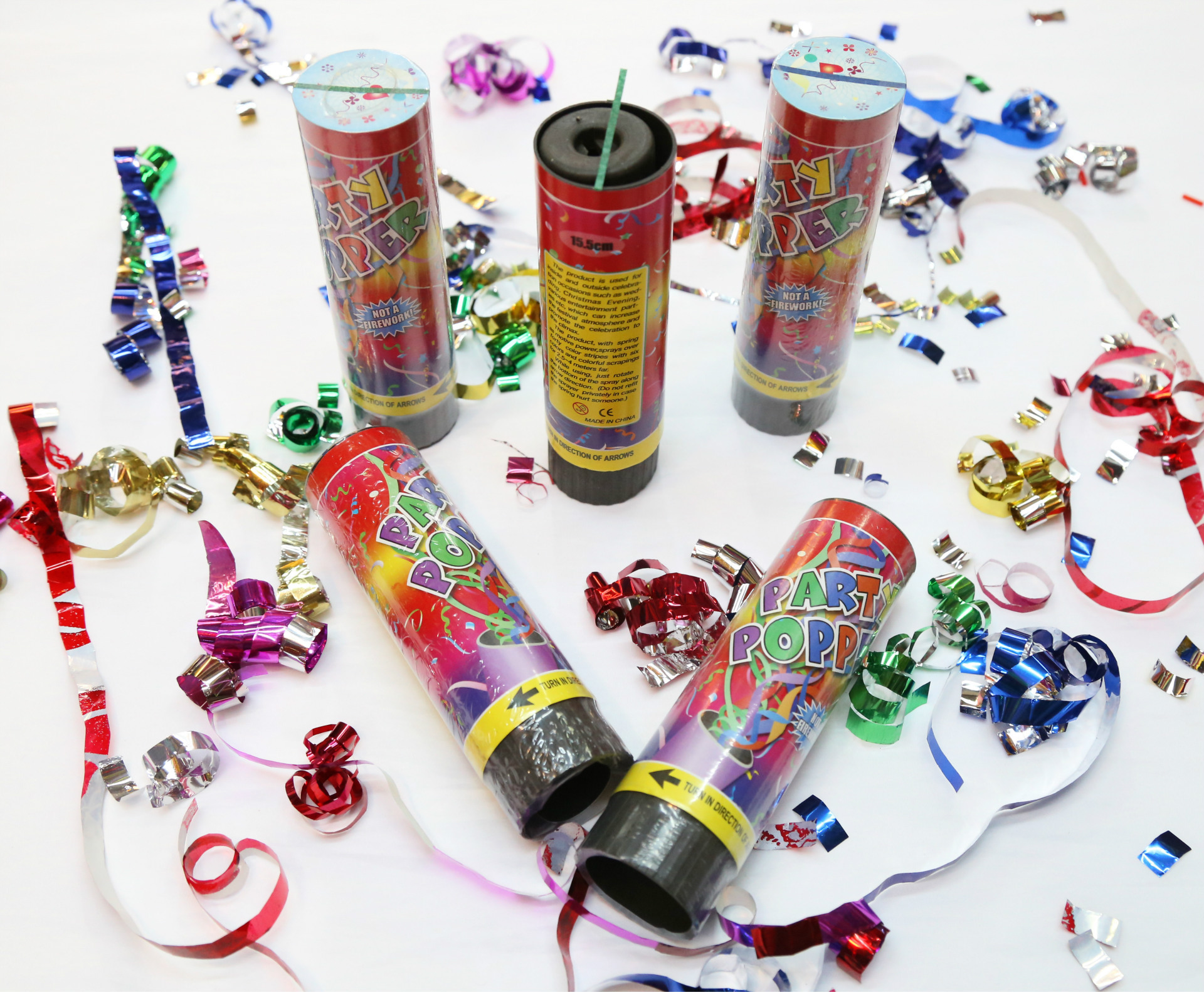 5cm弹簧喷花筒 礼花生日用品 礼花筒 圣诞装饰婚庆节日用品