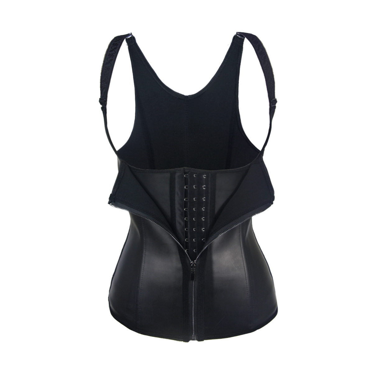 corset 女士紧身钢骨橡胶束身衣 乳胶可调节三排扣拉链马甲