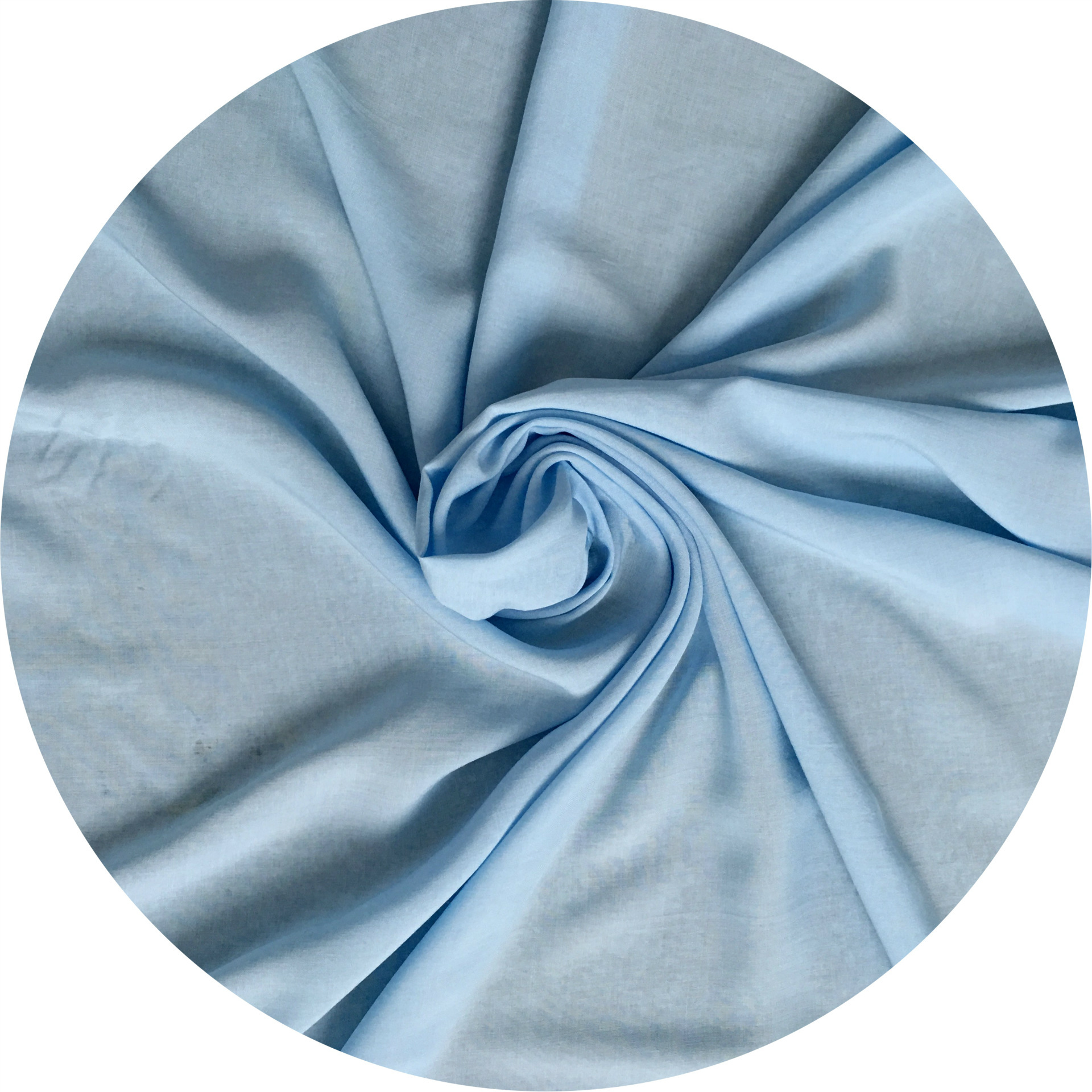 人棉巴厘纱r6098柔软清爽透气森女系小清新素色面料静谧蓝