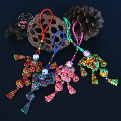 云南民族风云南特色彩线车挂多用途挂饰手工编织车挂