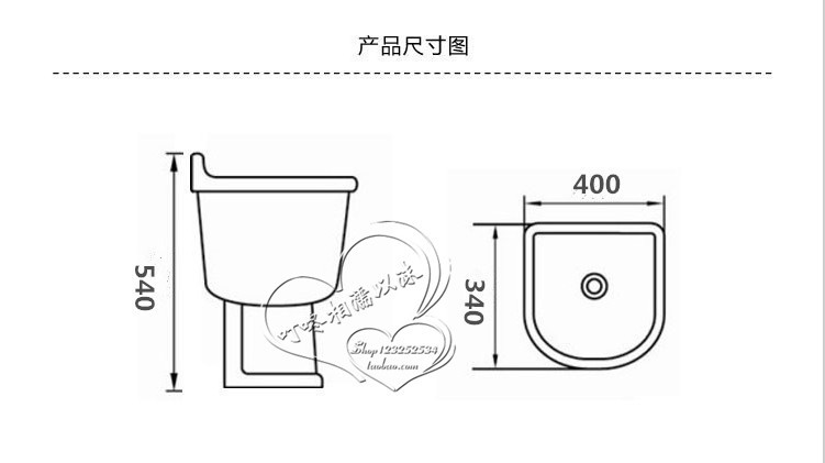 拖把池陶瓷 小号拖布池阳台 墩布池特价包邮