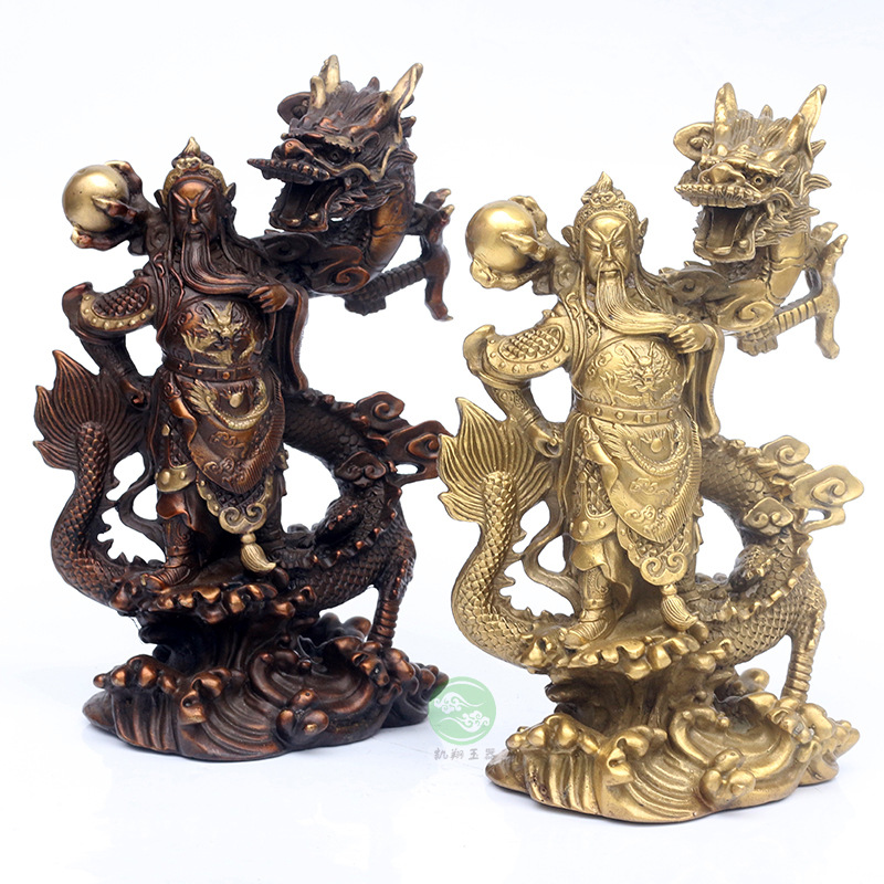 纯铜器工艺品盘龙关公武财神佛像关二爷店铺开业礼品-阿里巴巴