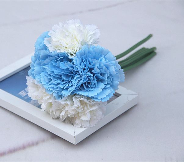 日式小花束仿真花康乃馨韩式花束 新娘手捧花外贸批发