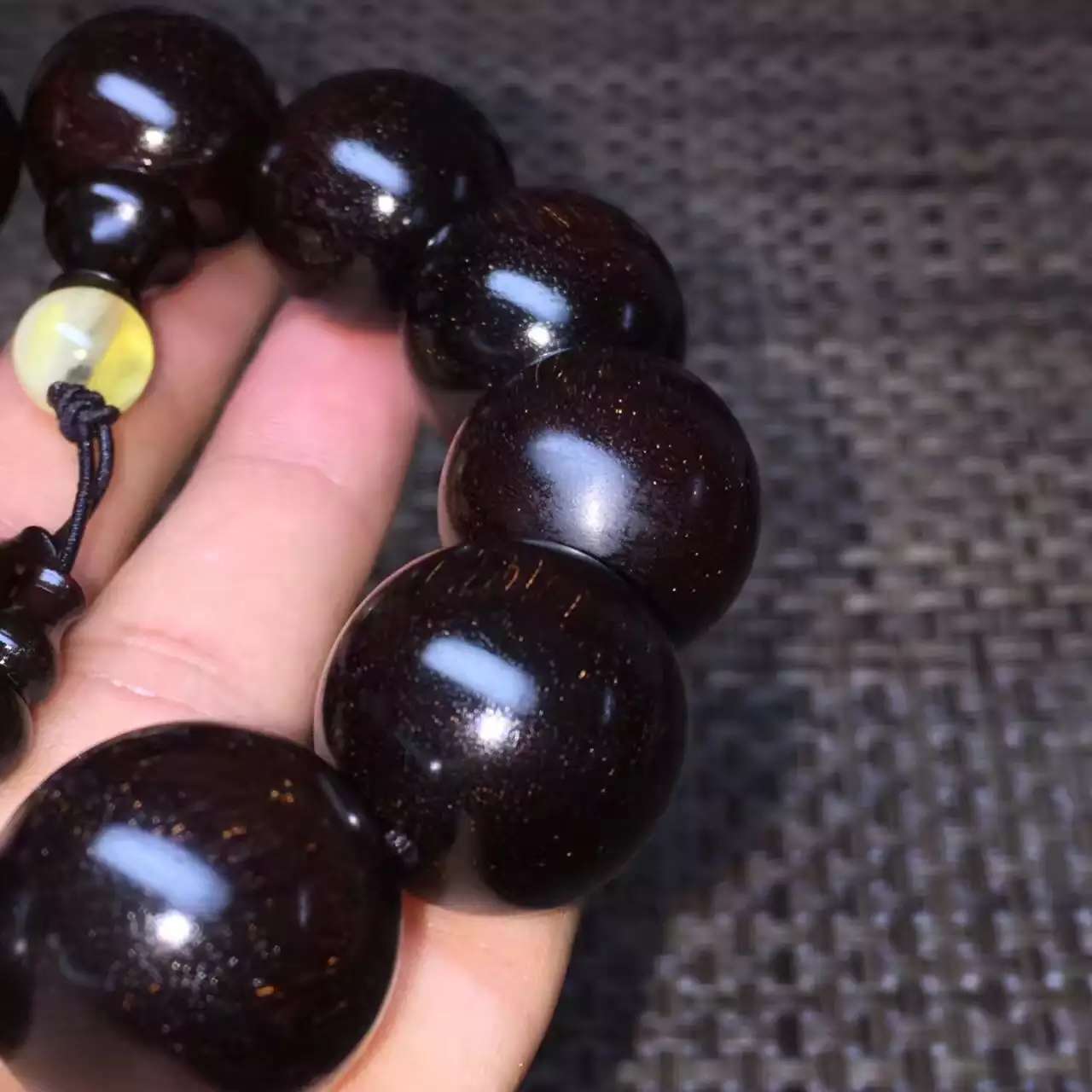 暗香阁 印度黑珍珠小叶紫檀手串 2.0手链女男士项链 檀香檀木手珠