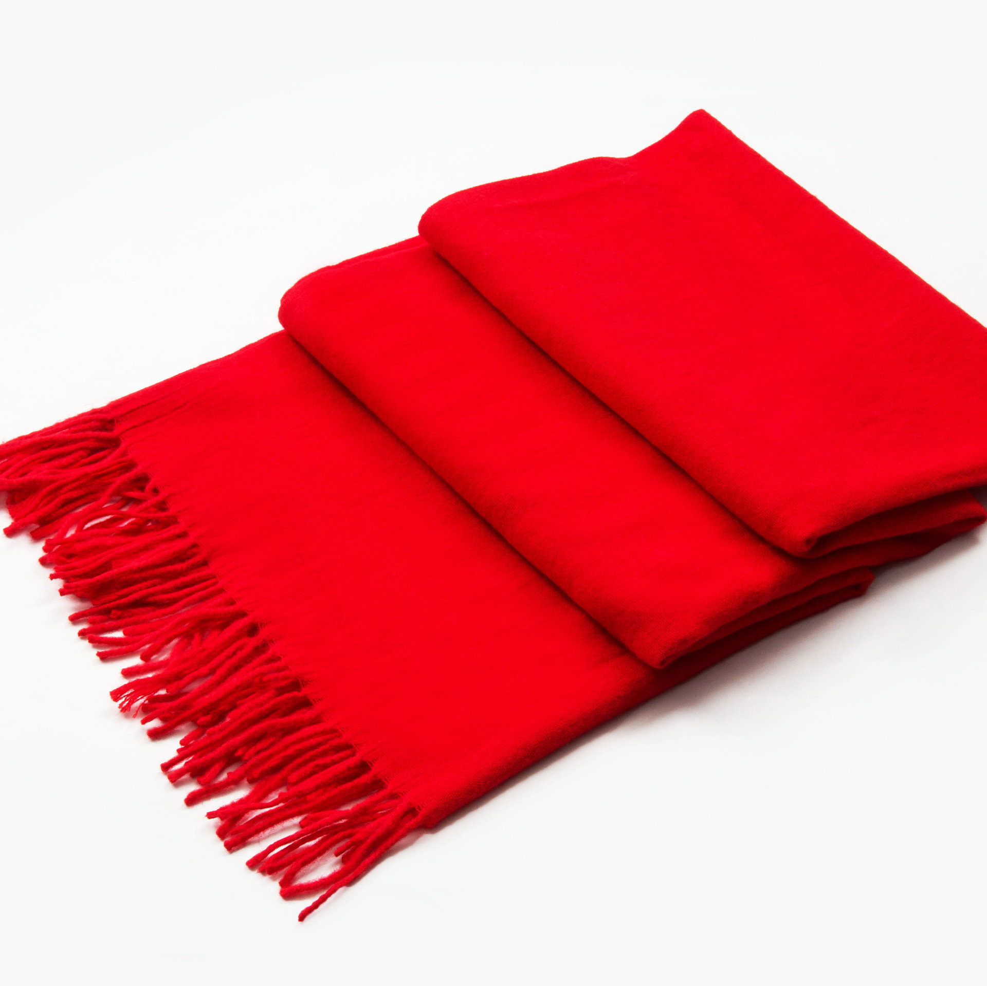 中国大红围巾本命年男女情侣围脖刺绣logo公司年会活动礼品定制