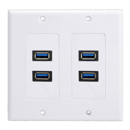 0多口面板 墙插 4口usb面板插座 usb面板115*115mm