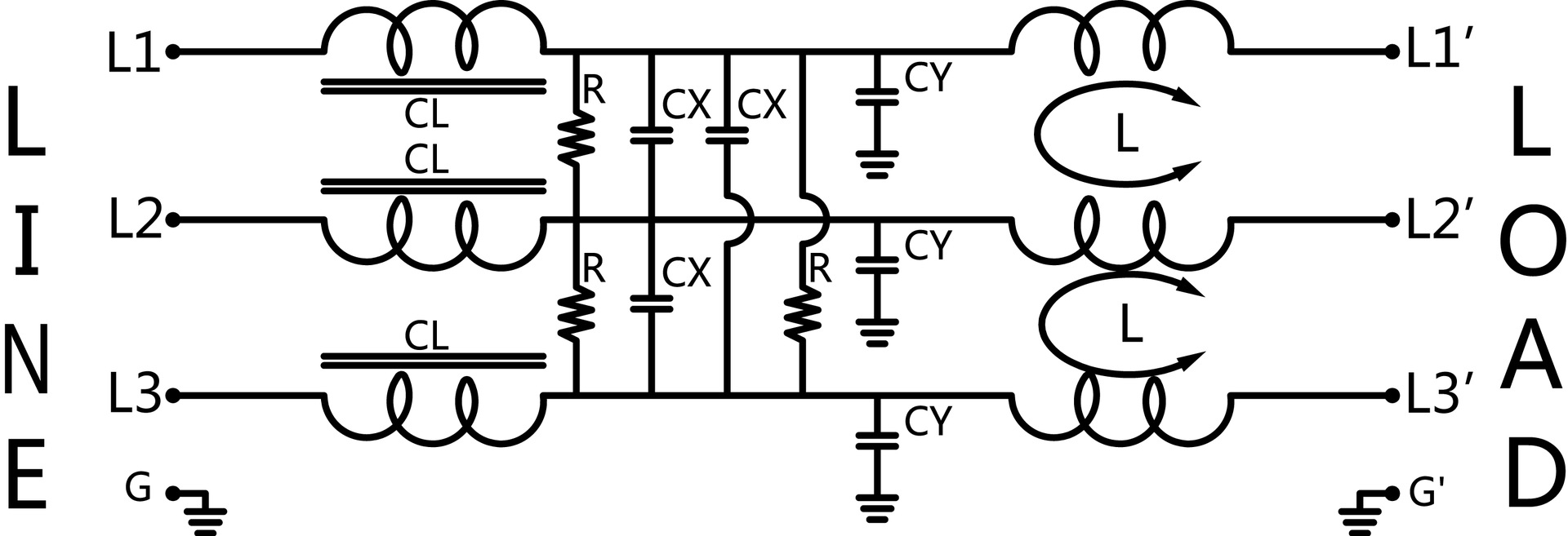 滤波器 三相滤波器 100a双极 共模差