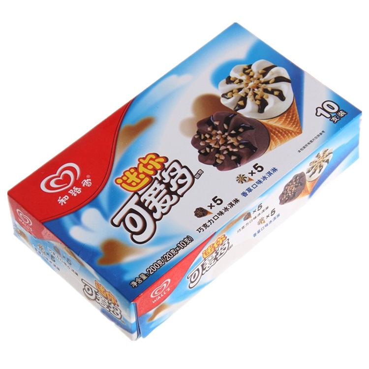 迷你可爱多2种口味精致盒装雪糕 芒果酸奶爽口冰淇淋现货批发