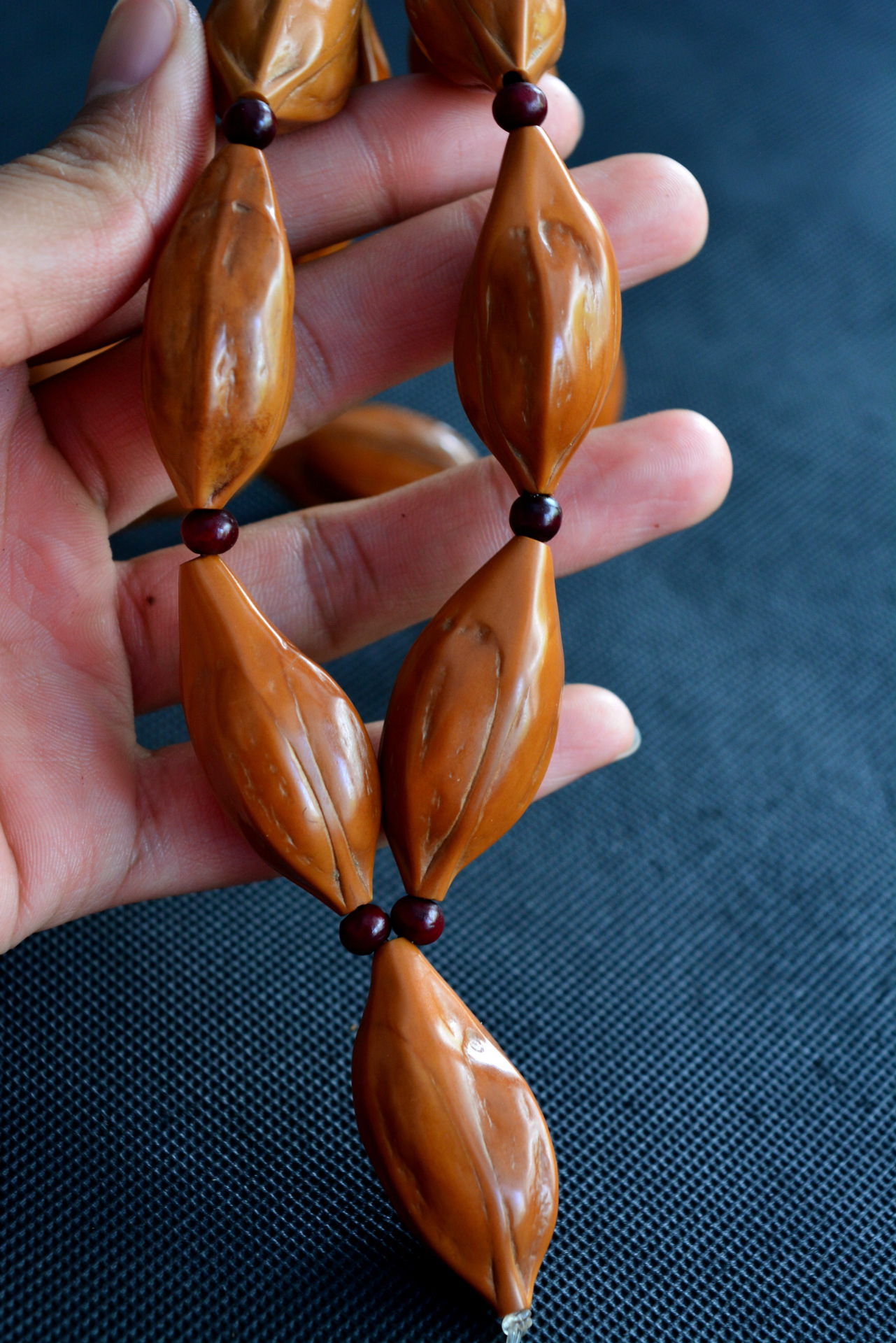 承宣核雕 纯手工橄榄核怪籽长串手串 橄榄胡工艺品 文玩把件批发