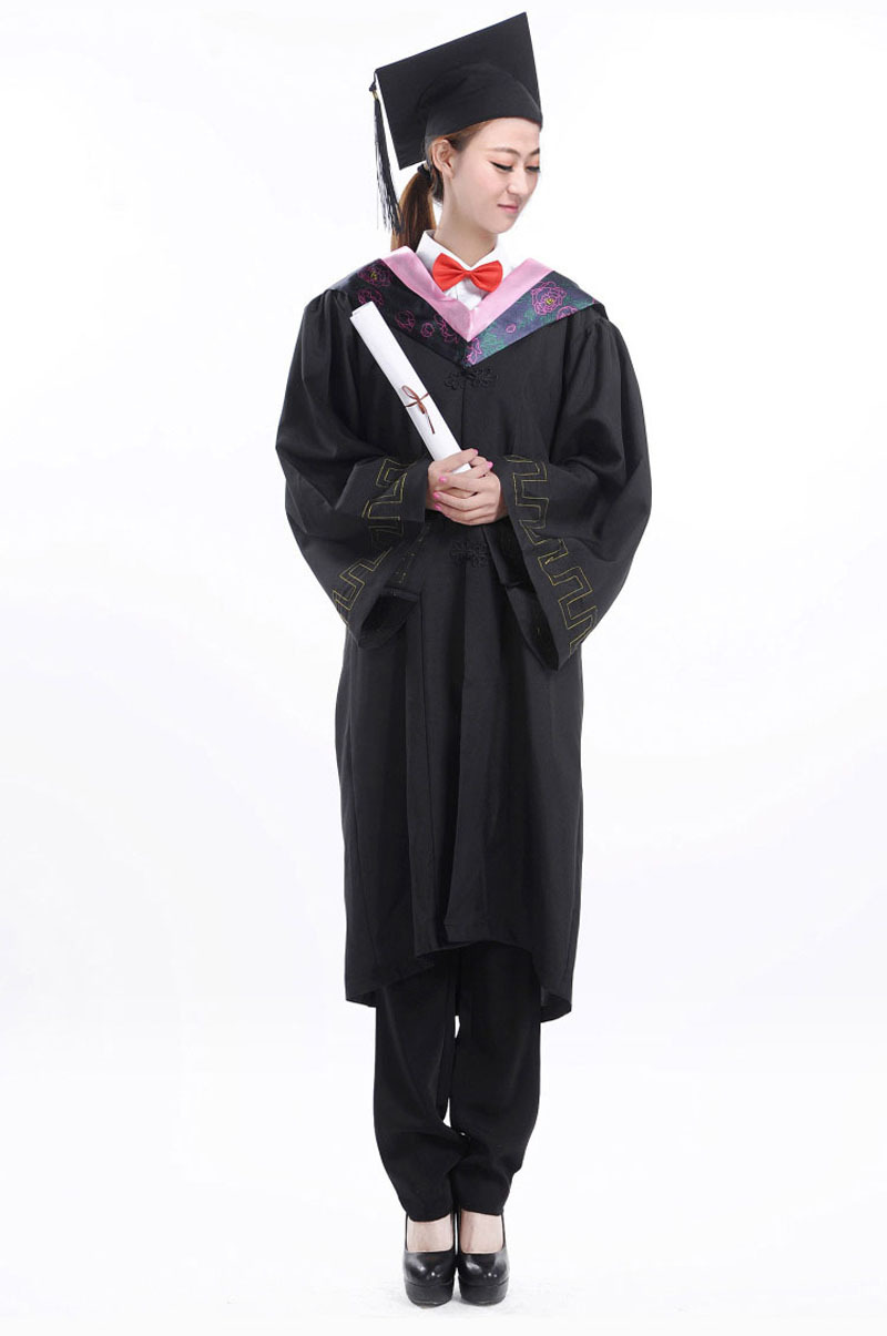 男女通用博士服 毕业典礼照硕士帽学士服套装 毕业演出服定制批发