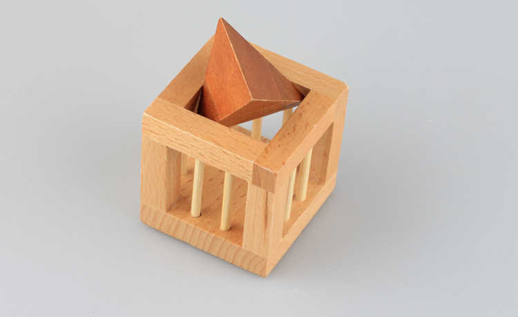 取三角取钻木制儿童成人益智鲁班孔明锁玩具/ 创意趣味解锁礼物