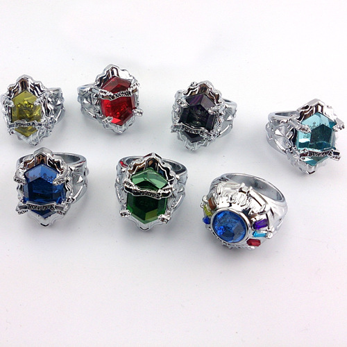 家庭教师戒指未来篇彭格列三代指环套装 全7枚配项链 tz-jz12010