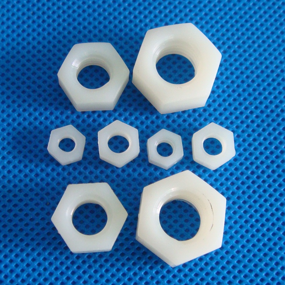 广东厂家现货直销 m4塑胶螺母 尼龙六角黑色螺母 全塑料透明螺帽