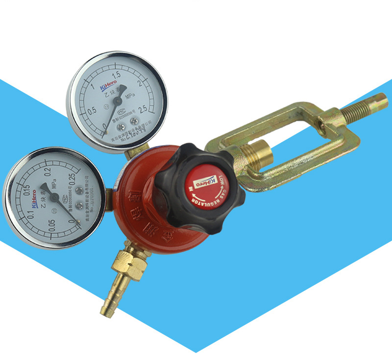 乙炔减压器 全铜防爆乙炔表 气瓶压力表 氩气表减压器 厂家直销