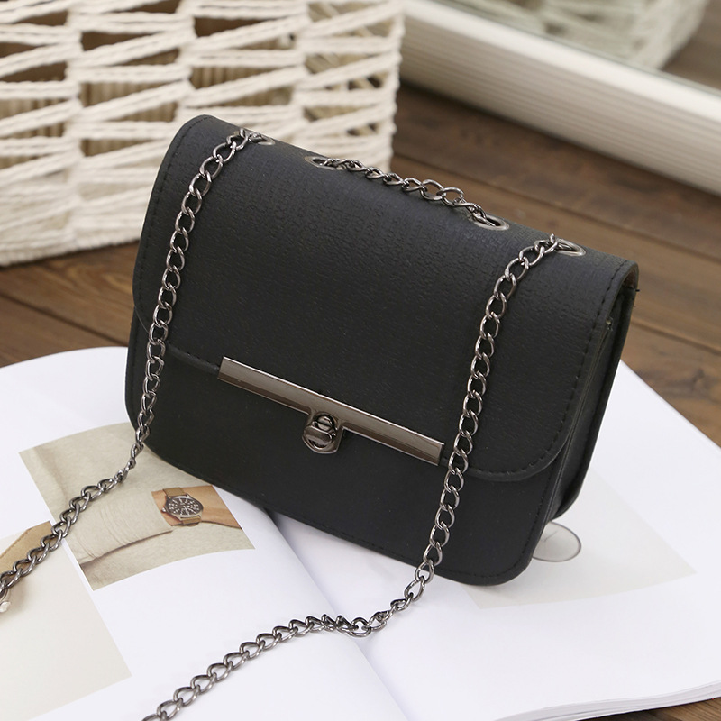 2020 Autumn and Winter New Woolen Iron Edge Screw Lock Chain Small Square Bag Shoulder Crossbody Mobile Phone Coin Purse Women's Bag