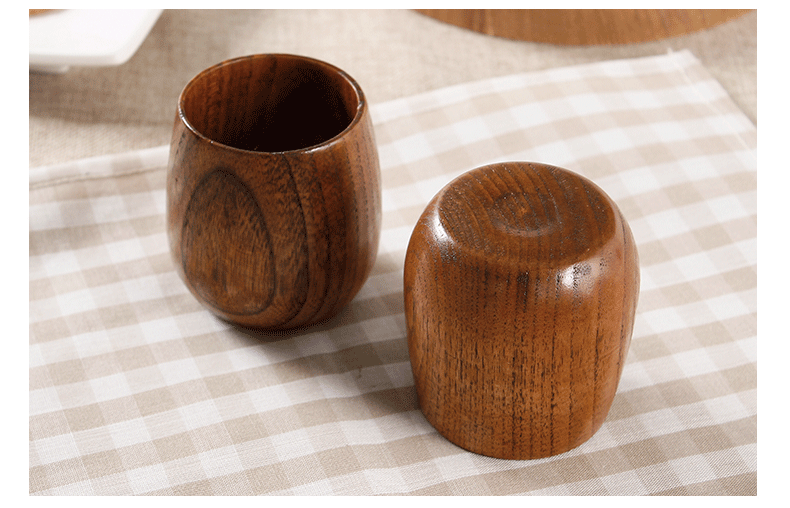 木酒杯 优质天然木杯 复古酒杯 大肚杯
