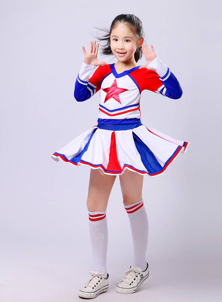 新款儿童校园啦啦操服装足球宝贝啦啦队服体操健美操秋季运动会表