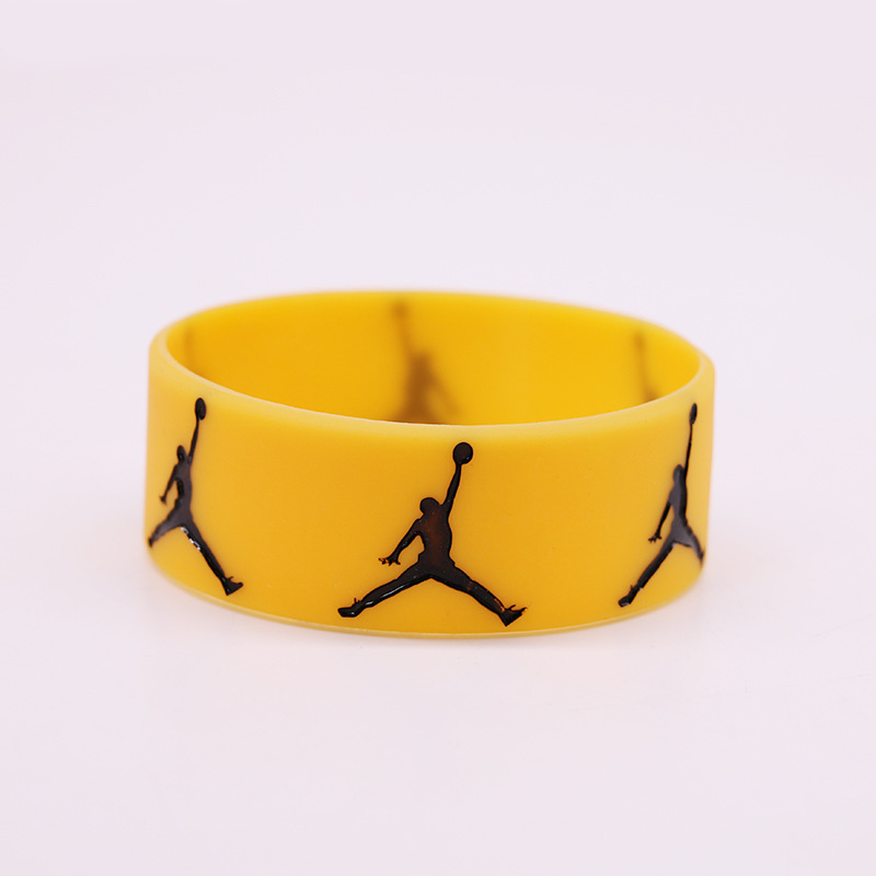 宽版硅胶手链 批发订做 品名:乔丹跳跃 宽版手环 用途:运动/礼品/促销