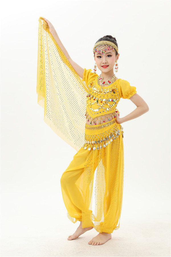 六一新款儿童肚皮舞演出套装 少儿印度舞表演服 女童舞蹈服
