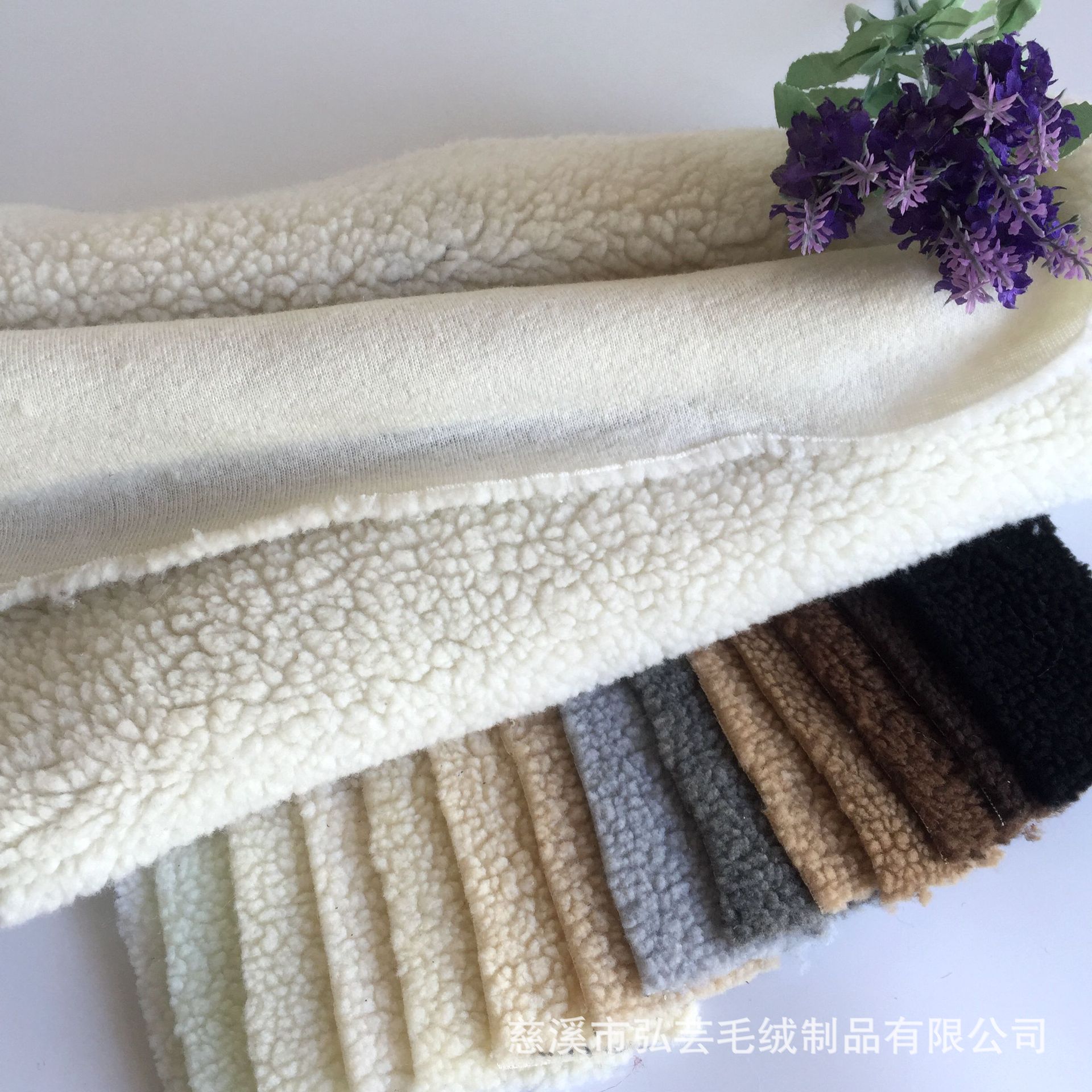 现货供应:羊羔毛 人造羊羔绒面料 450g/m 155cm有效 一米起批