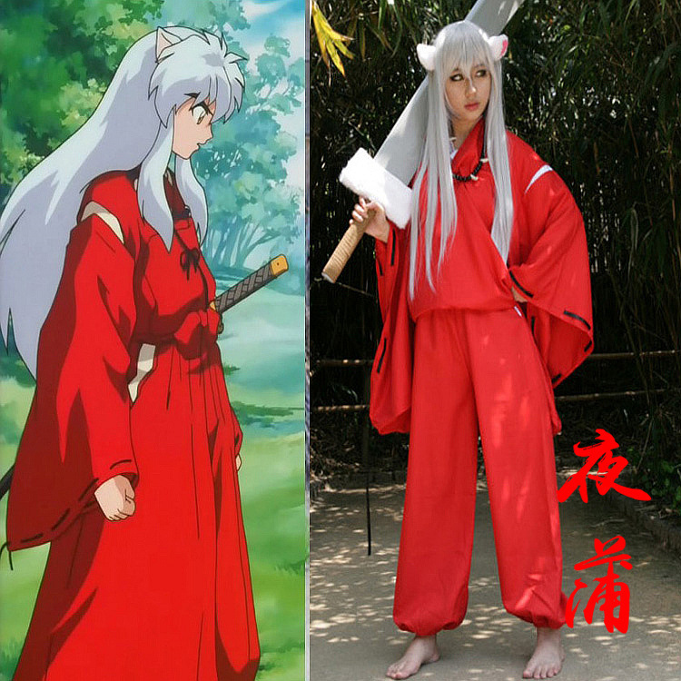 犬夜叉动漫cos衣服桔梗巫女服和服cosplay服装女装现货全套5100