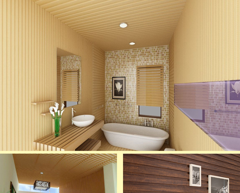 厂家供应优质防水阻燃生态木吊顶小长城板墙面装饰环保隔音板