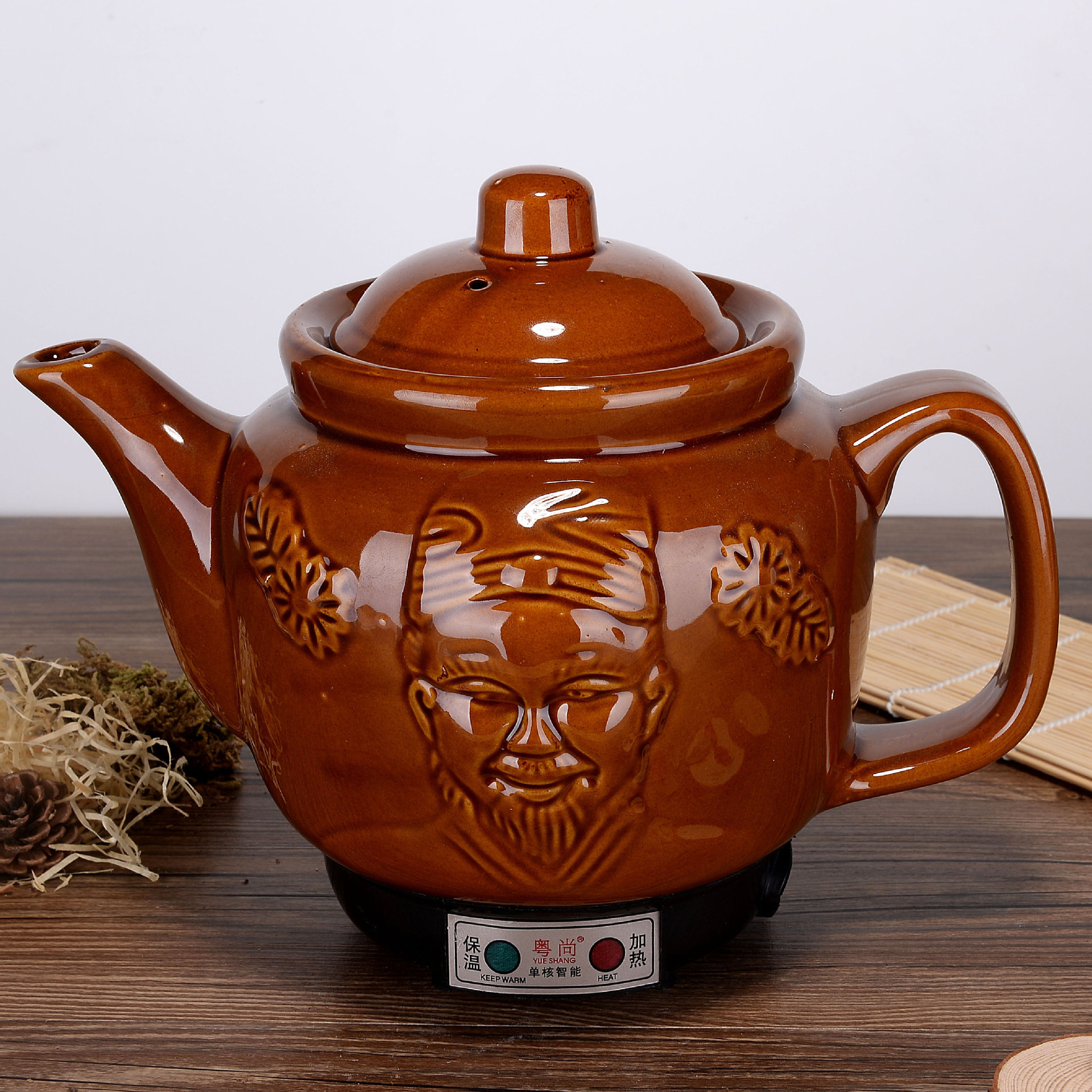 粤尚 陶瓷电药壶全自动老人头煎药壶保健养生壶家用中医馆煎药壶