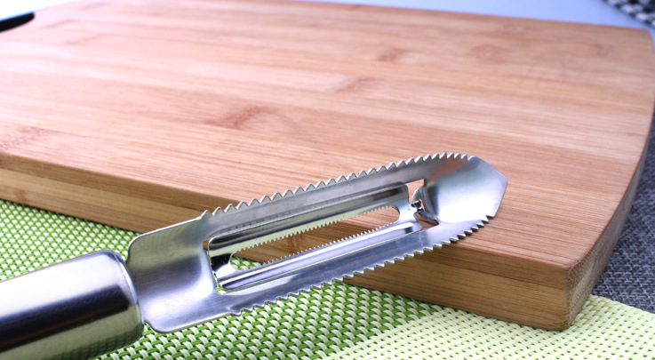 不锈钢厨房多用小工具削皮刨器 多功能刮皮器 瓜刨 笑脸双头刨刀