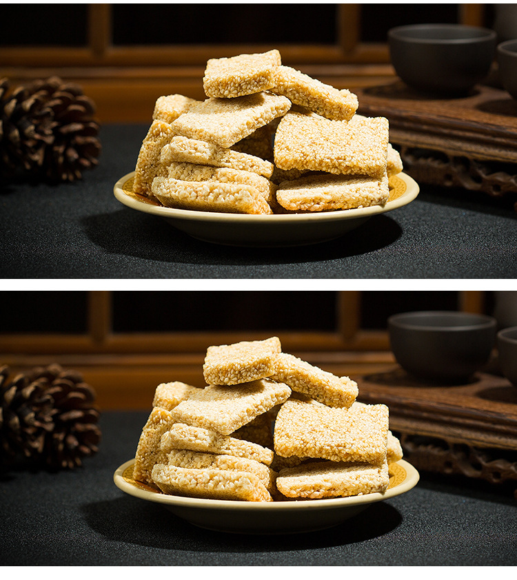 义乌特产芝麻糖纯正手工芝麻片传统芝麻糕点休闲零食直销400.