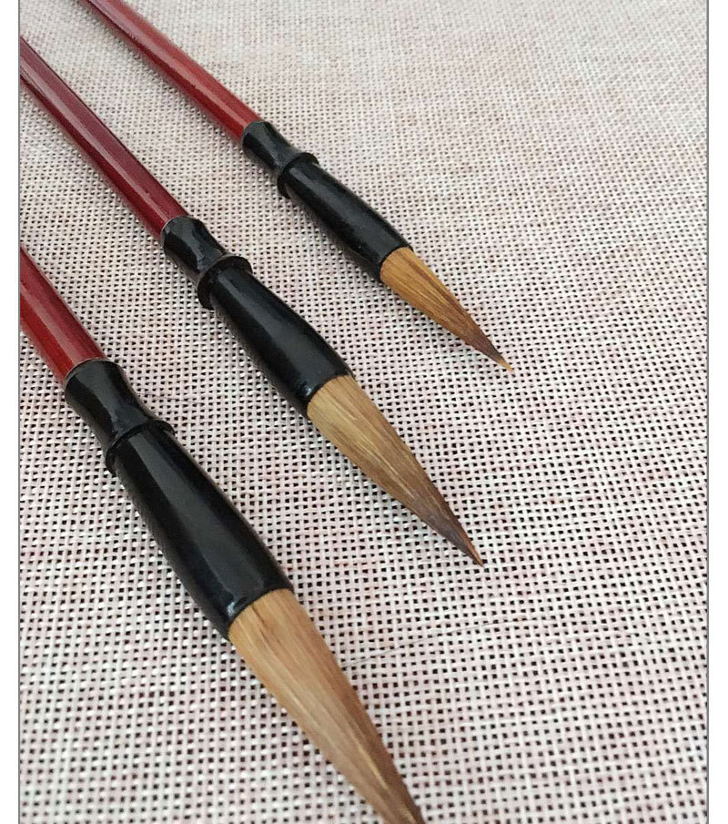 厂家直销 纯狼书画狼毫 大中小楷 初学者-毛笔