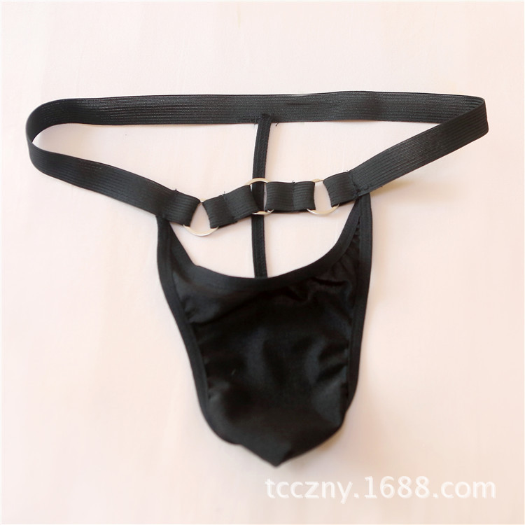 男士夜火情趣内裤 性感铁三环七种颜色镂空丁字裤 厂家批发n702