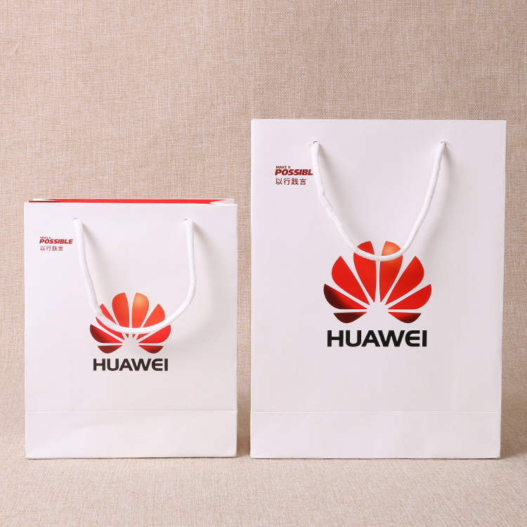 现货精品批发礼品移动手提纸袋子华为 手机数码icoo包装购物袋子