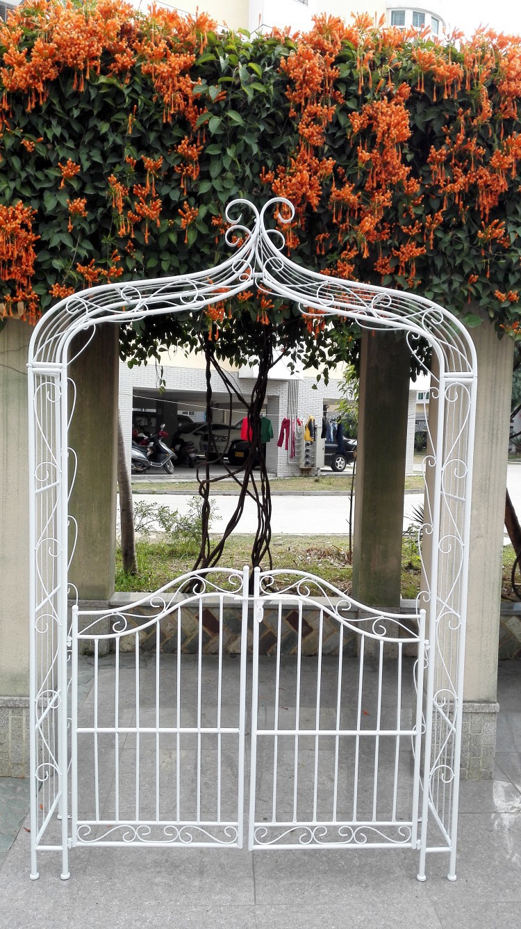 欧式铁艺拱门花架 婚庆道具婚礼铁艺拱门架子爬藤架摄影花门特价