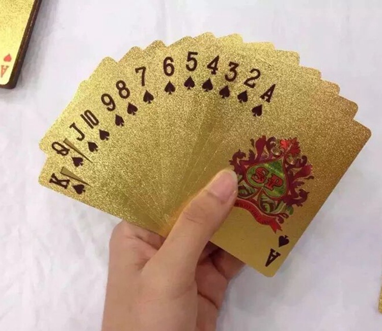 澳洲风云同款土豪金扑克24k金箔扑克牌防水镀金扑克牌批发