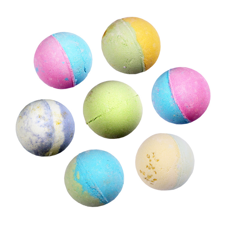 厂家代工 彩色精油球爆炸球浴球浴盐球气泡弹9个一盒 oem bath ba