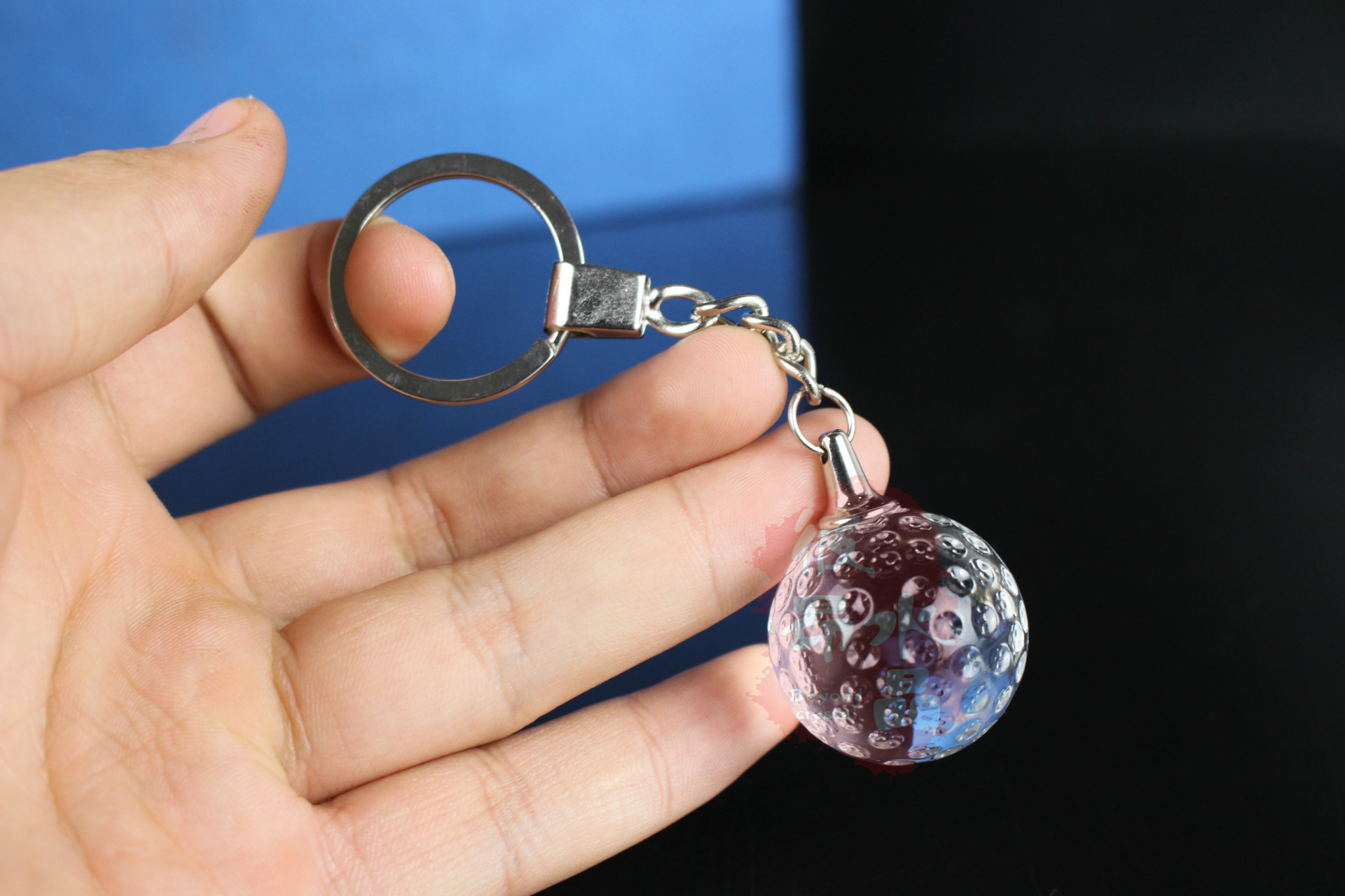 创意3d耿鬼水晶球钥匙扣 口袋妖怪卡通精