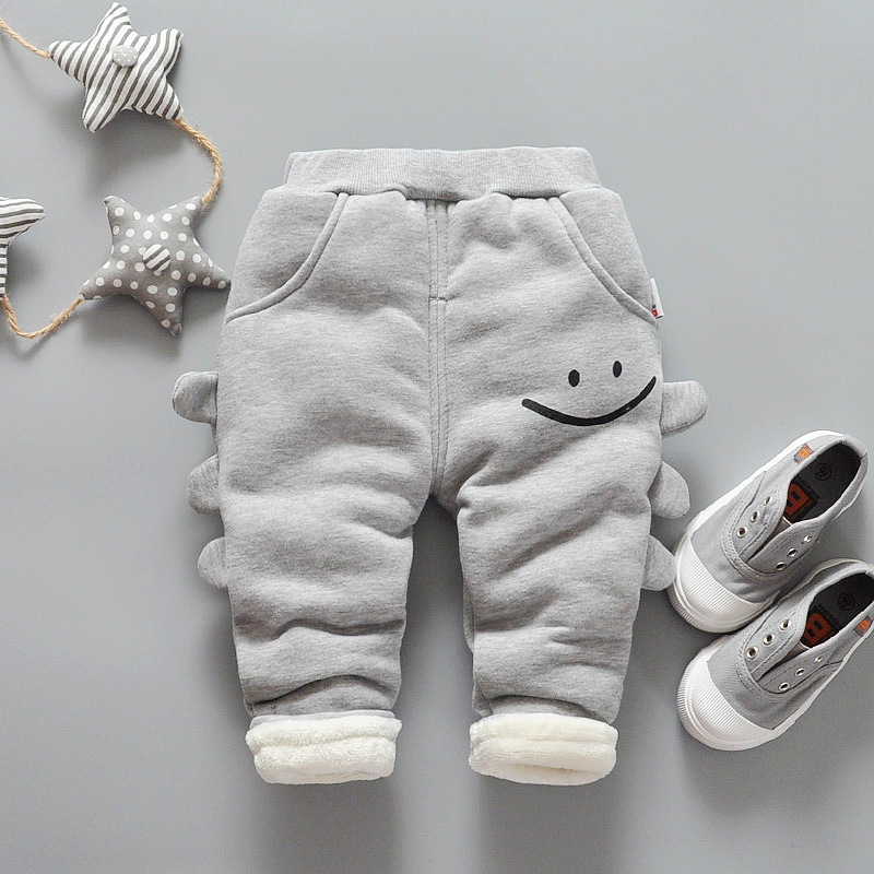 2016冬季新款童棉裤加绒加厚男童女童卡通休闲裤0-4岁保.