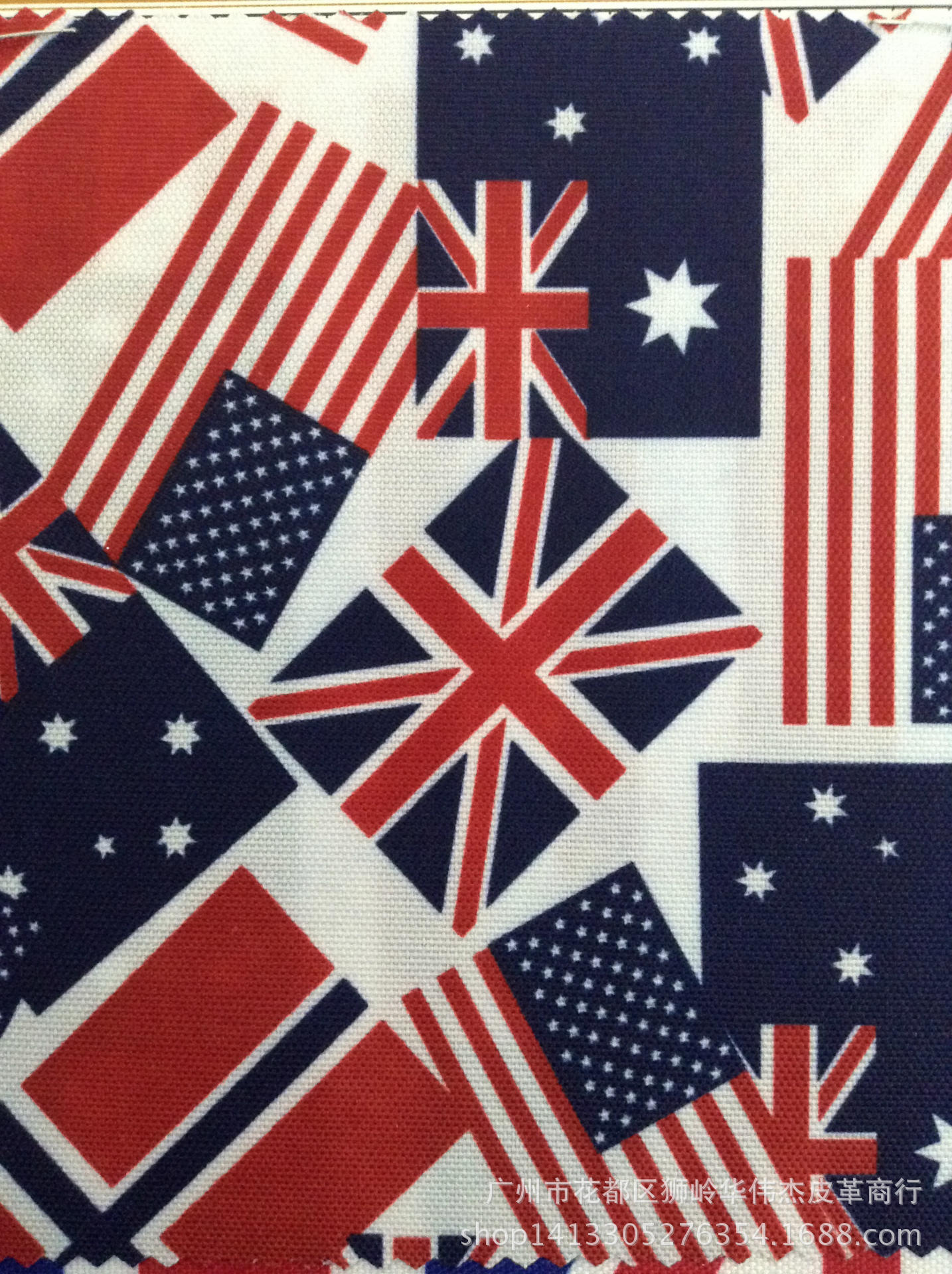 厂家直销900d印花pu牛津布料,英国米字国旗印花布面料,现货小批