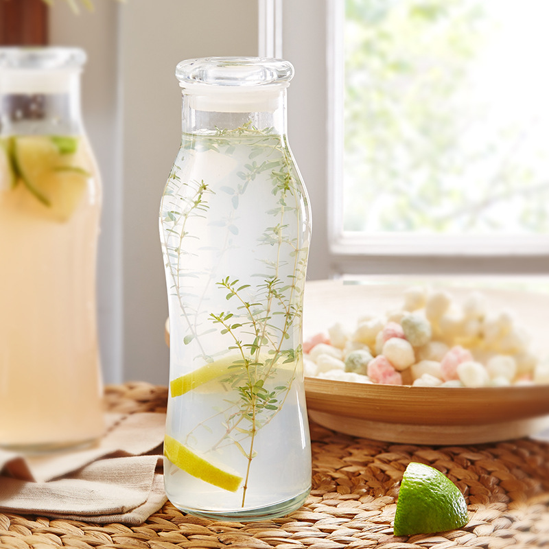 利比潮流饮料瓶565ml 夏季创意果汁瓶 多用密封玻璃水瓶701促销