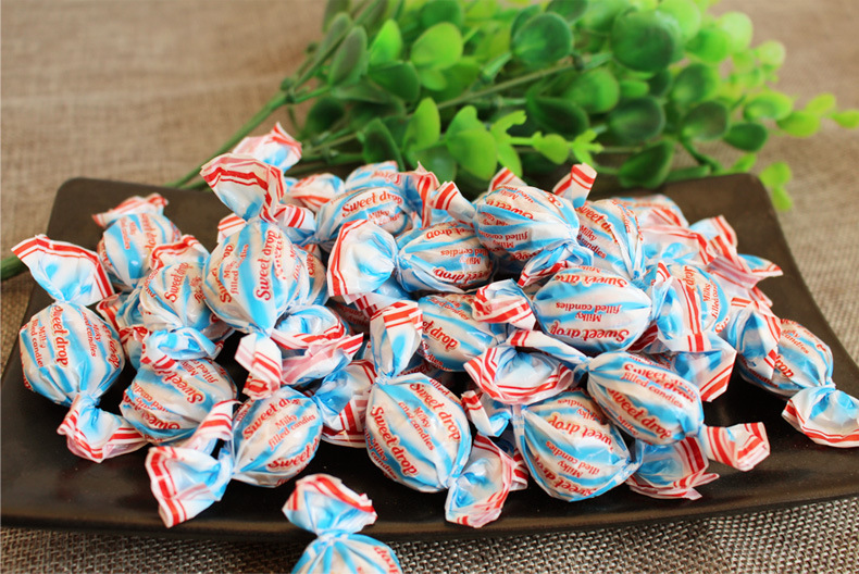 俄罗斯进口食品黄油奶糖如胜滴滴香鲜奶球牛奶硬糖批发